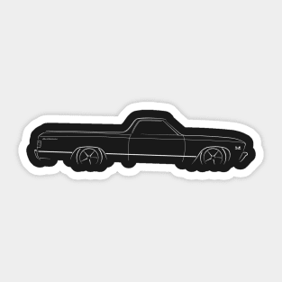1967 Chevy El Camino - profile stencil, white Sticker